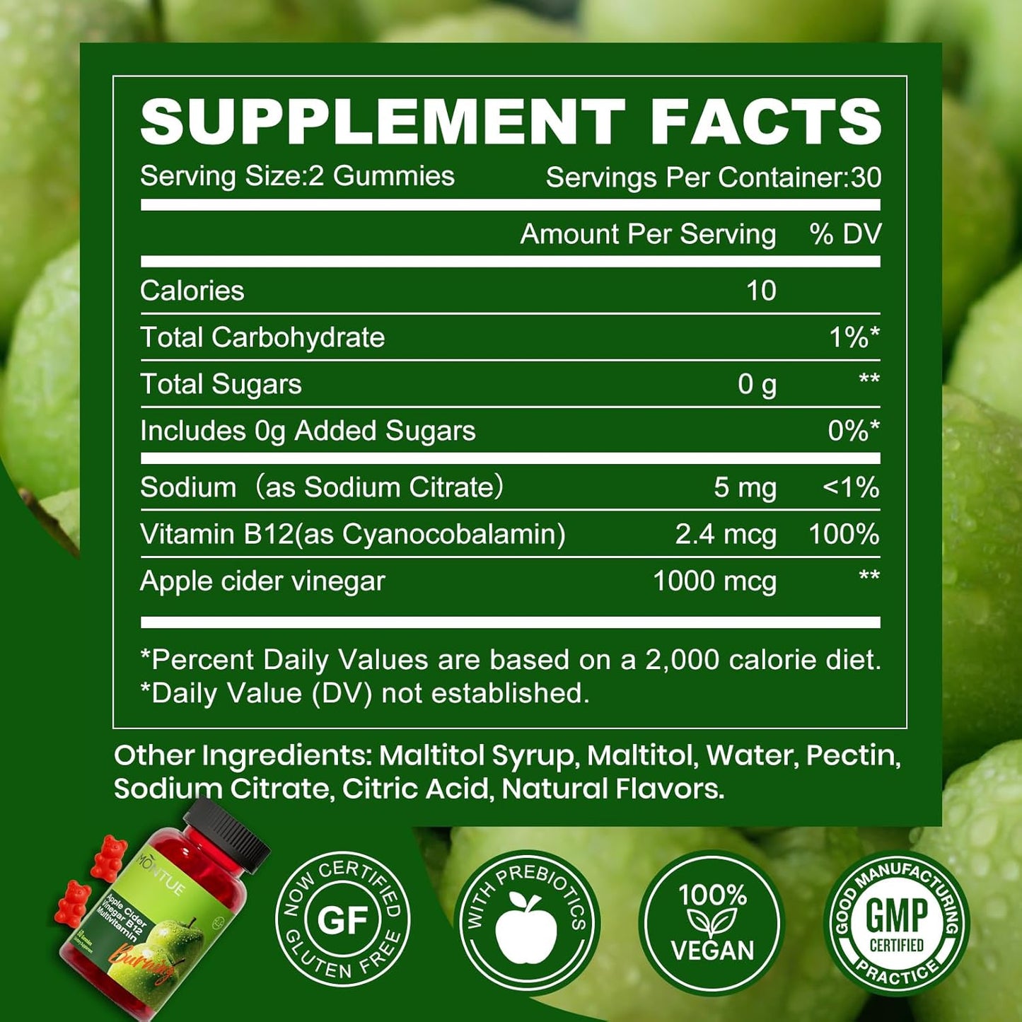 ACV Gummies with Vitamin B12 – Gut Health & Energy Support