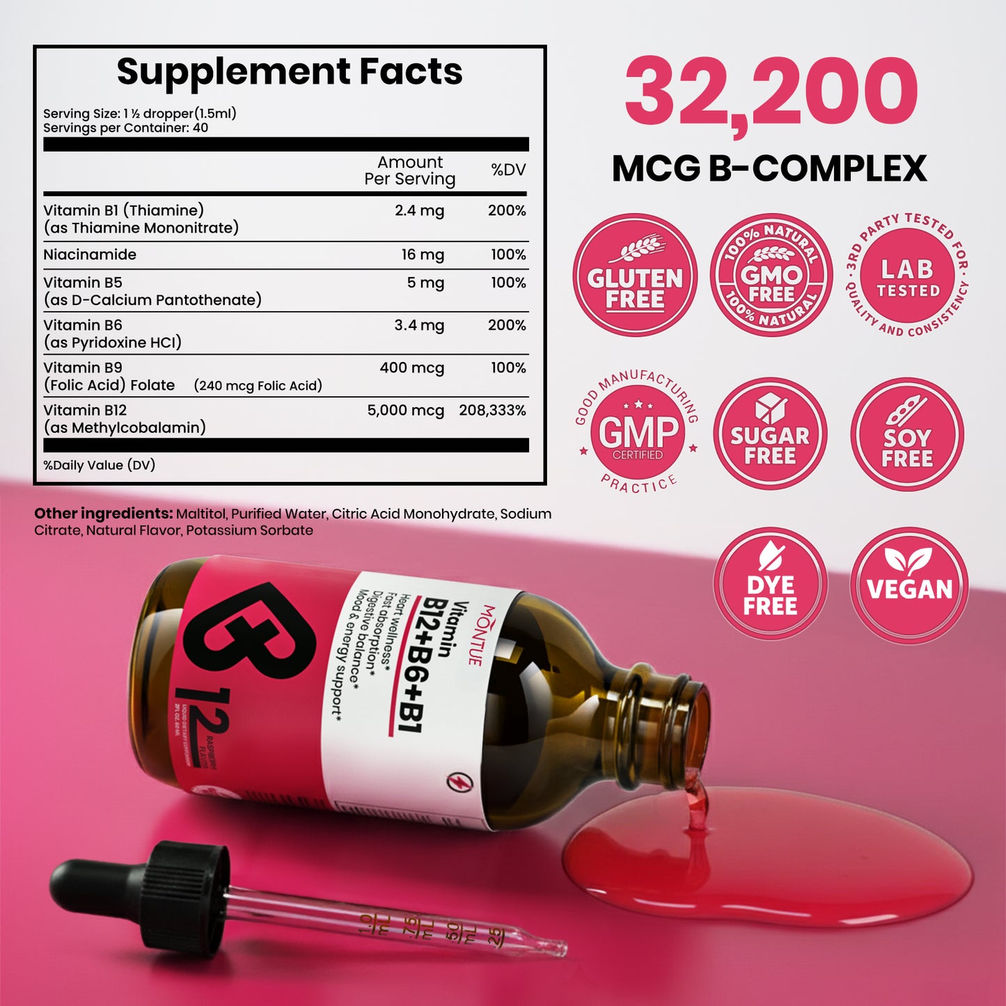 MONTUE Vitamin B12 Liquid Drops