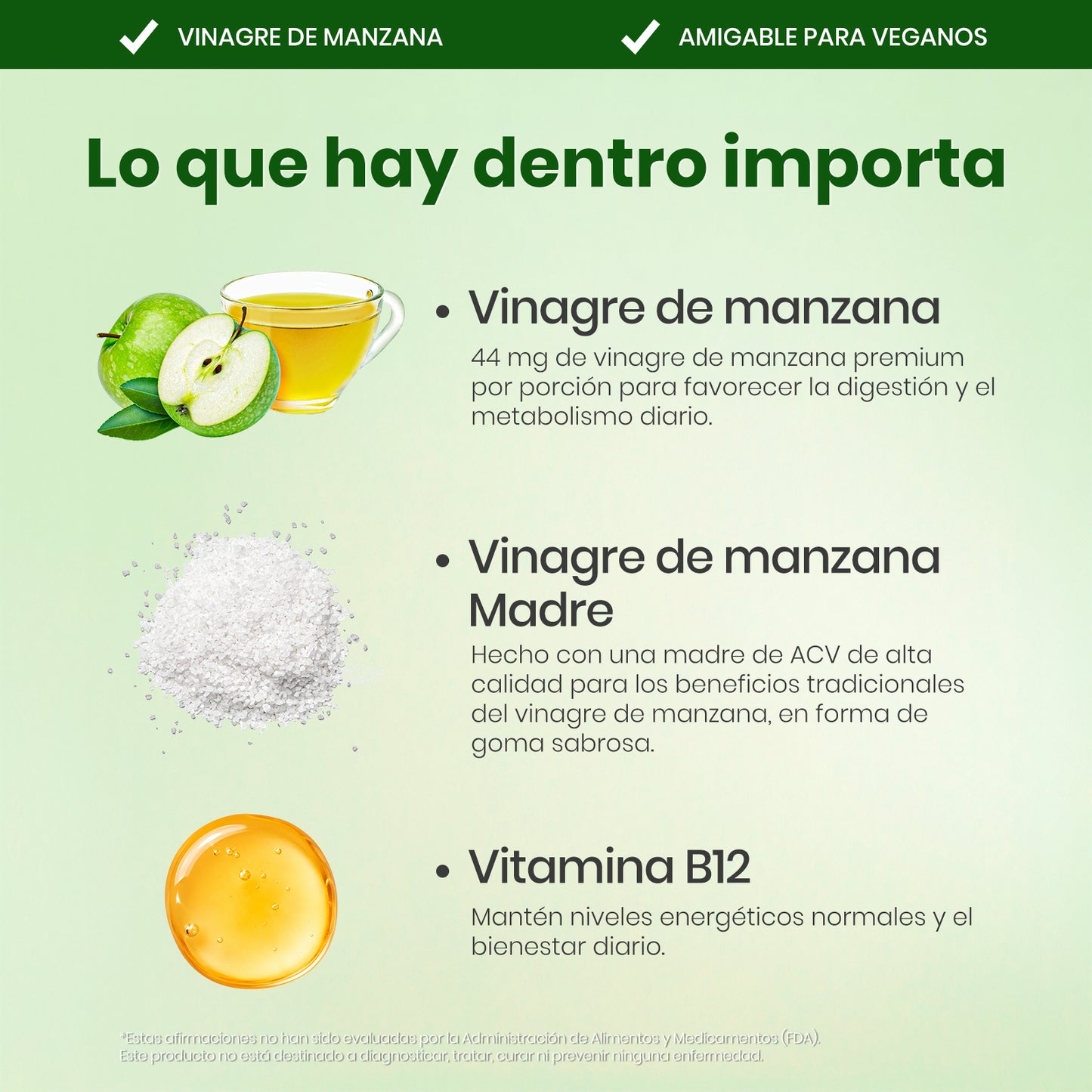 Montue Gomitas de Vinagre de Manzana ACV con Vitamina B12 y Probióticos – Apoyo para el Bienestar Digestivo, Metabolismo y Rutina Diaria, Sabor Delicioso