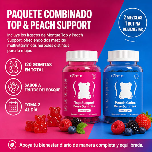 Montue Gomitas de Bienestar Femenino – Fórmula Herbal con Maca, Fenogreco e Hinojo, 16 Extractos Botánicos y Vitaminas Esenciales