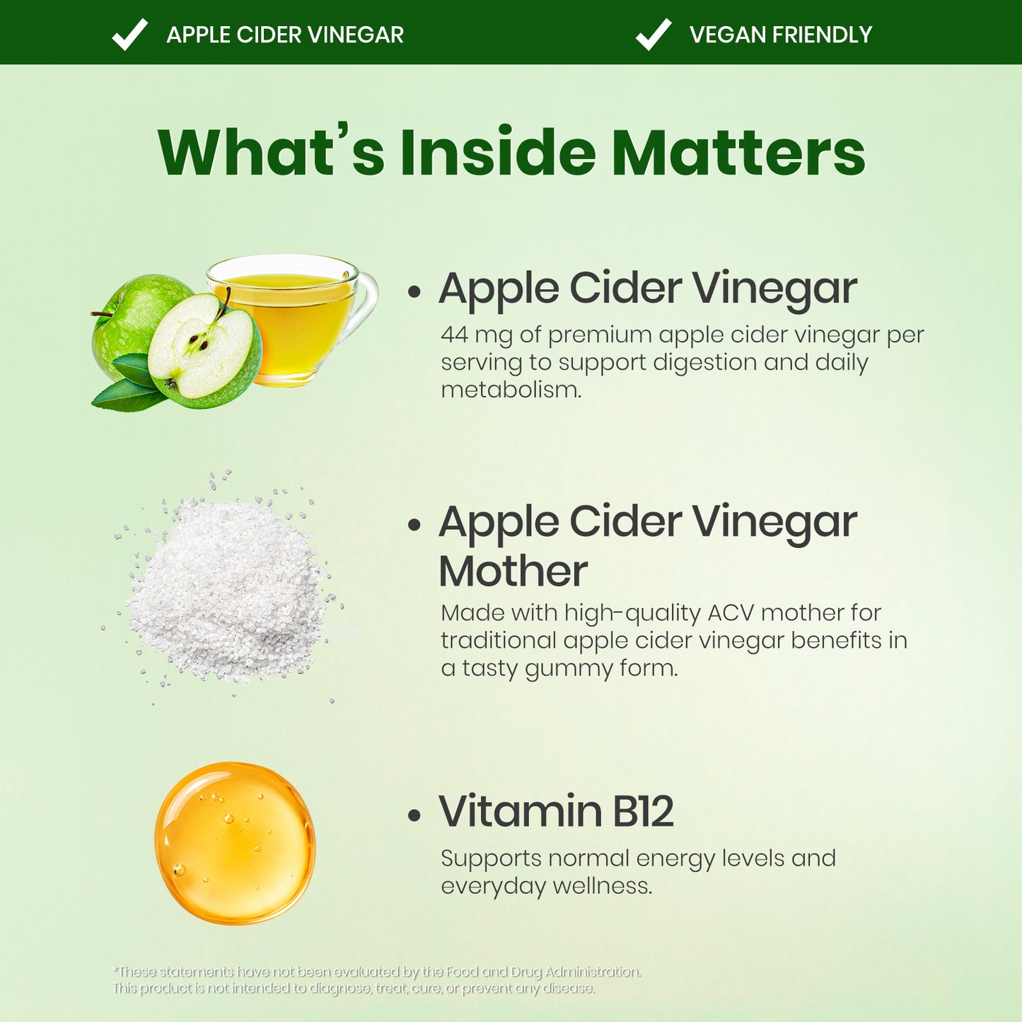 Montue Apple Cider Vinegar ACV Gummies with Vitamin B12 and Probiotics – Digestive Wellness, Metabolism, and Daily Routine Support, Delicious Taste
