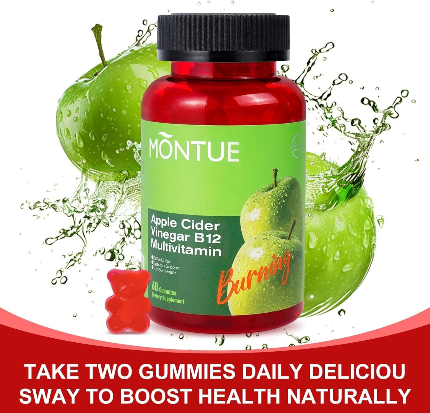 ACV Gummies with Vitamin B12 – Gut Health & Energy Support