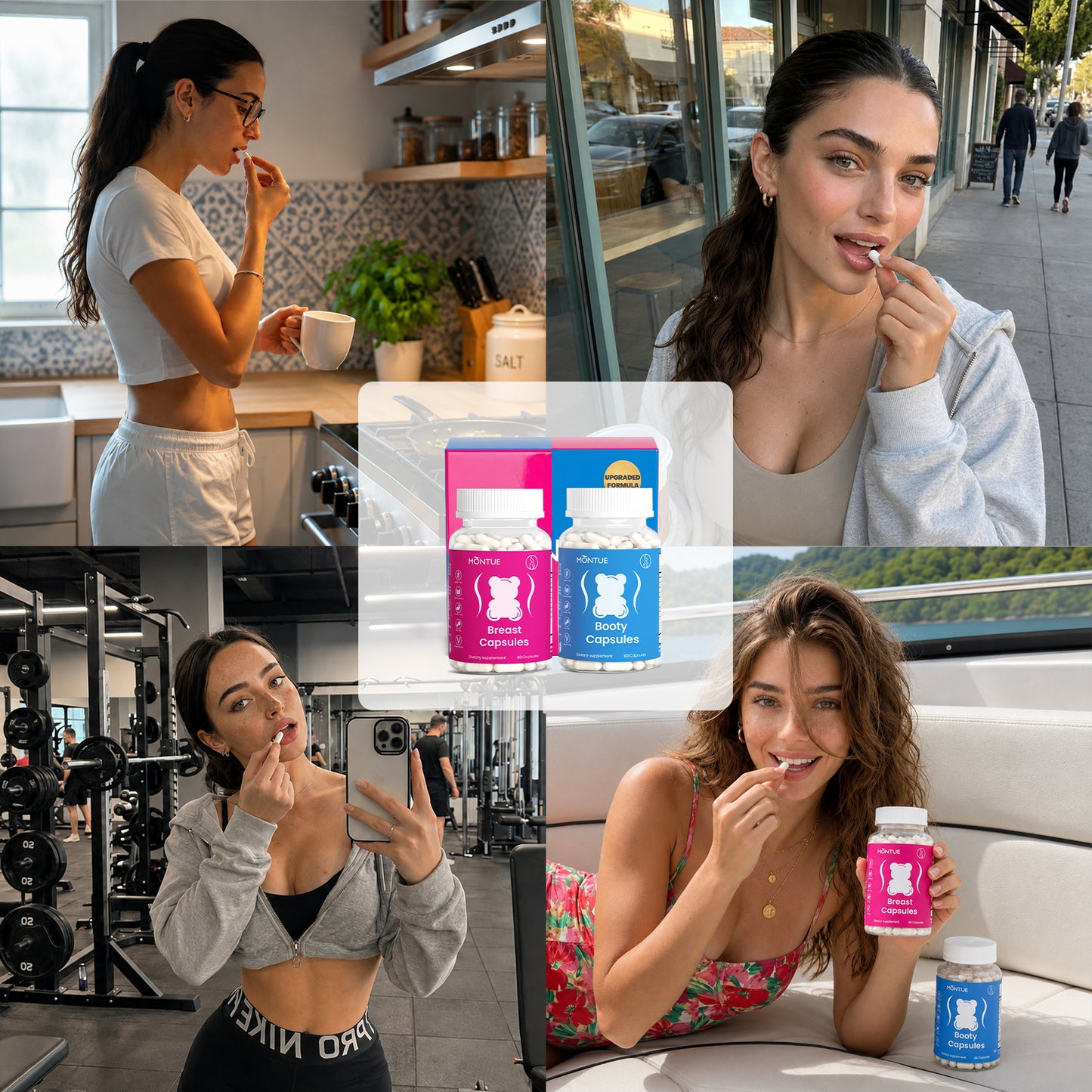 Montue Cápsulas de Bienestar Femenino – Fórmula Herbal con Maca, Fenogreco e Hinojo, 16 Extractos Botánicos y Vitaminas Esenciales