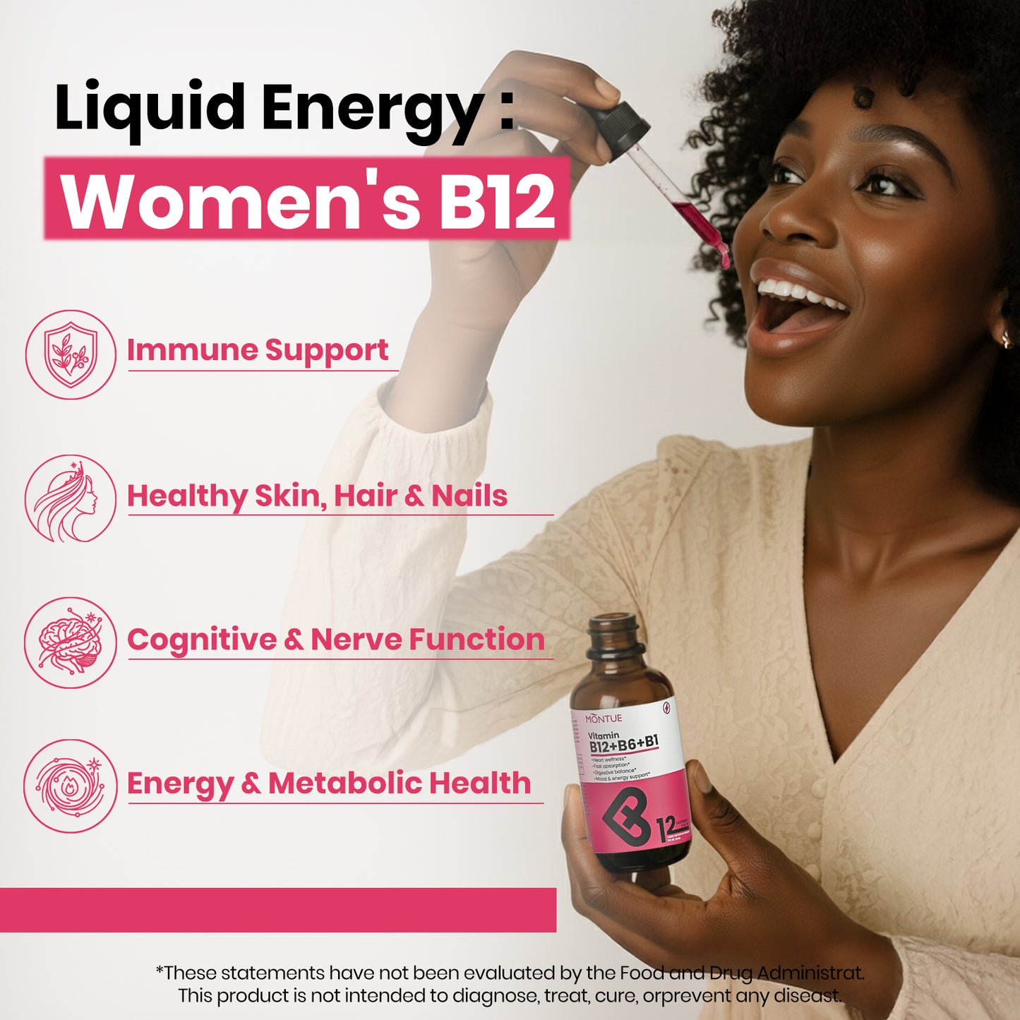MONTUE Vitamin B12 Liquid Drops