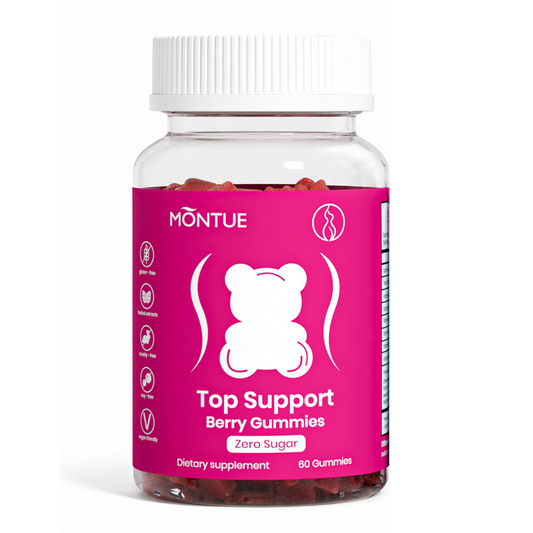 Montue Ositos Gomitas de Apoyo para Mujeres Top 8 Extractos de Hierbas Incluyendo Fenogreco Sauzgatillo e agripalma Vitaminas Esenciales Sabor a Frutos Rojos 60 Gomitas