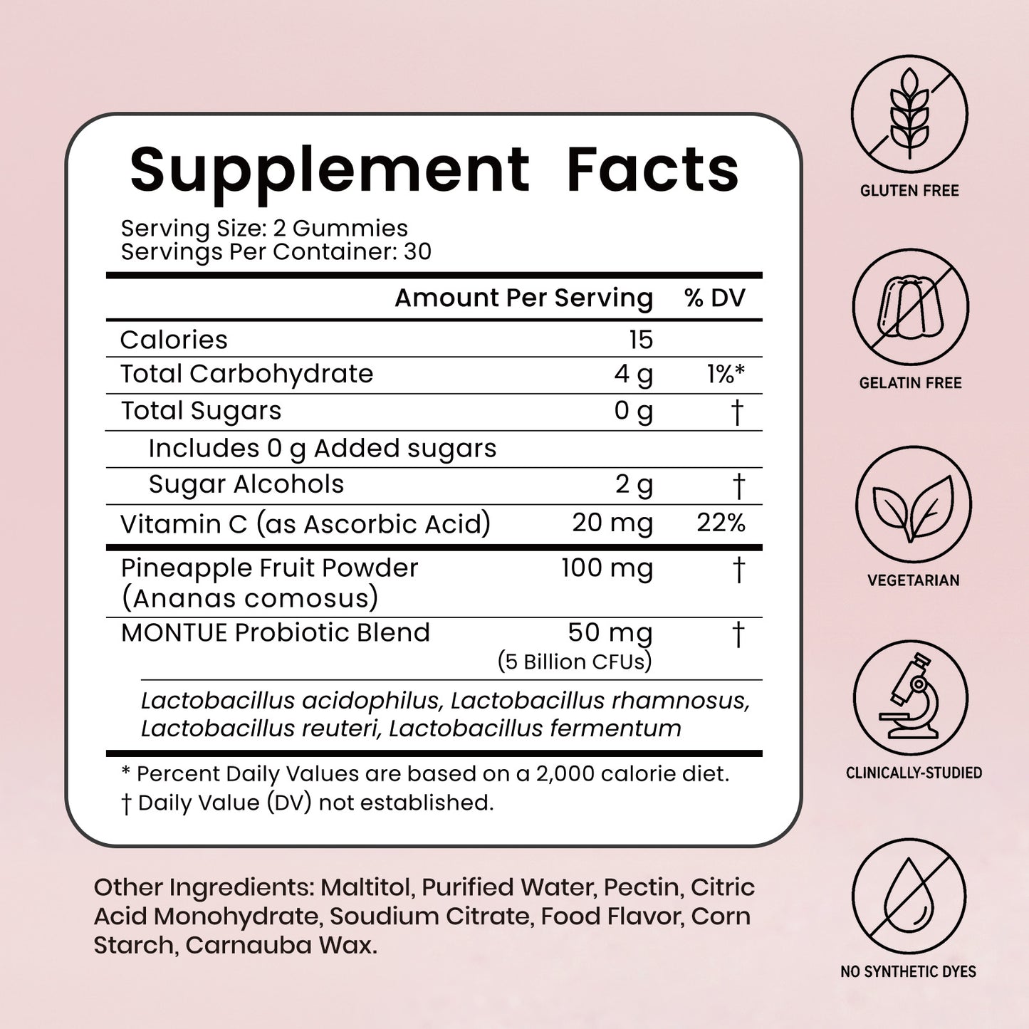 Montue Feminine Balance – Gomitas Veganas con Probióticos para el Bienestar Femenino Diario