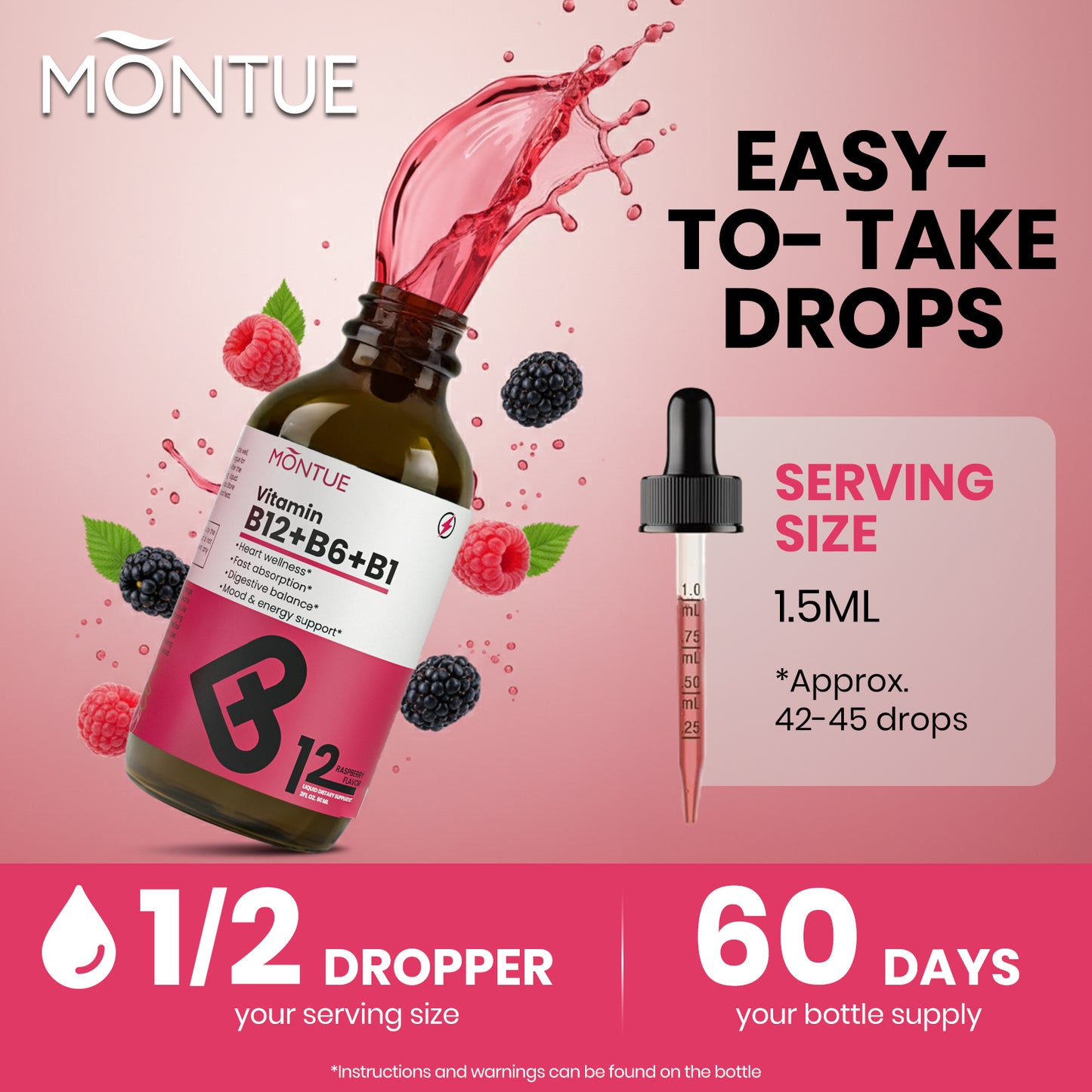 MONTUE Vitamin B12 Liquid Drops