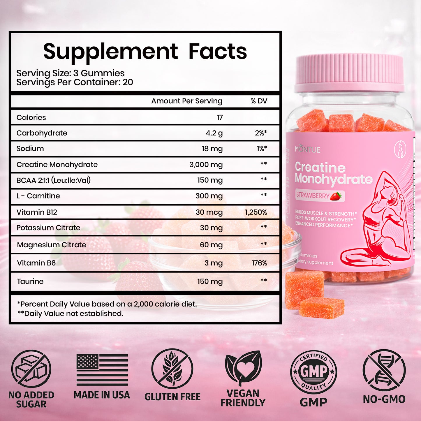 MONTUE CREATINE MONOHYDRATE 30ct